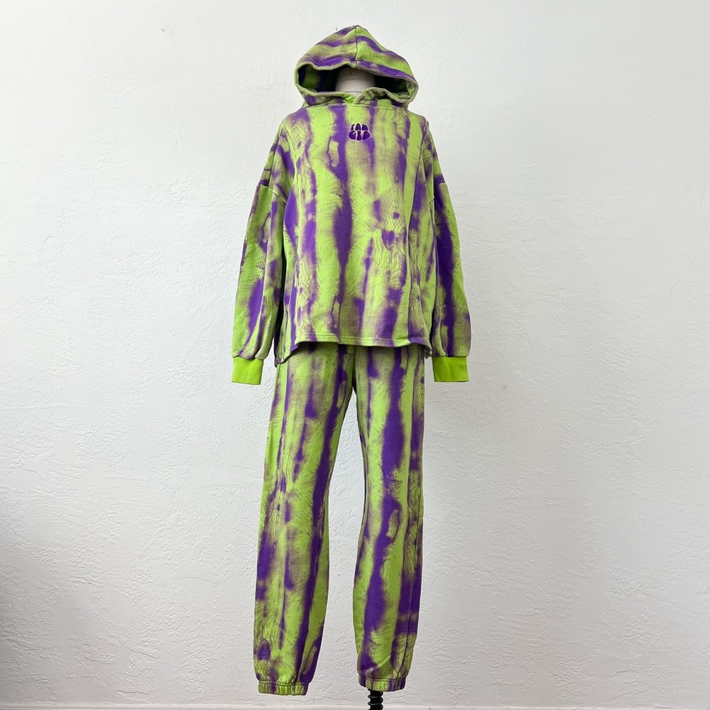 I.AM.GIA Tatiana Sweatsuit Matching Set Green Purple XS - Picture 3 of 9